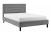 5ft King Size Pique Square shaped grey fabric finish bed frame 6